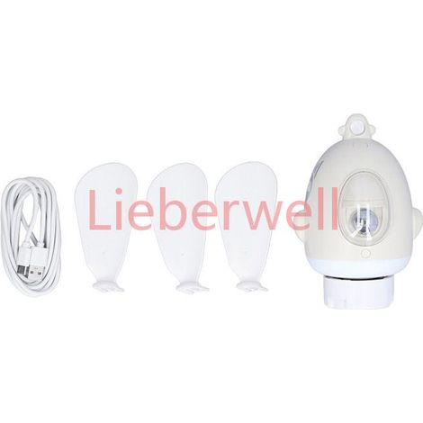 Petit ventilateur de plafond pour avion,silencieux,facile à nettoyer,avec éclairage et port de charge, pour dortoir,maison,blanc (1/5)