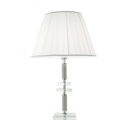 Lampada da tavolo DIDO in vetro trasparente 40x66 cm Cromo (1/2)