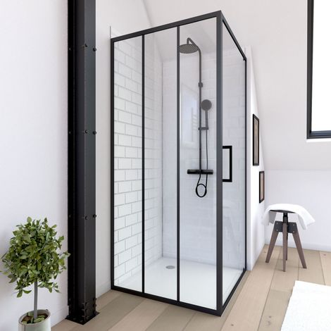 paroi retour pour porte de douche - 90x200 cm - crushx retour 90cm (1/4)