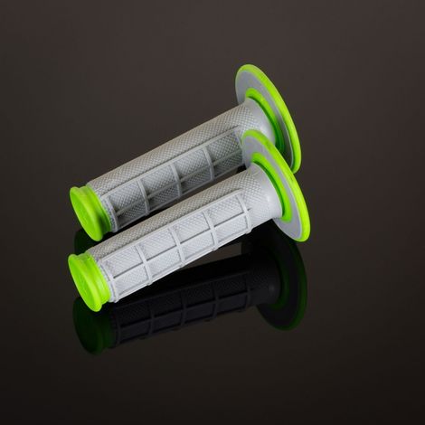 RENTHAL MX Dual Compound Griffe Diamond Green Waffle, Grau/Grün