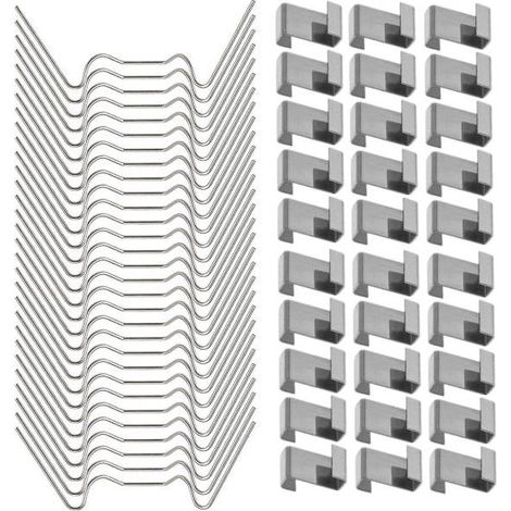 100 pinces de serre pour serre en verre, serre en acier inoxydable (1/5)