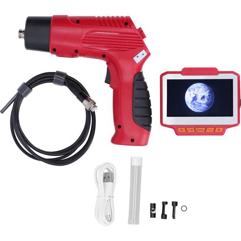 Caméra d'inspection industrielle HD 2MP, endoscope numérique 4,3 pouces avec sonde flexible, coloscope portatif pour usage professionnel (1/5)