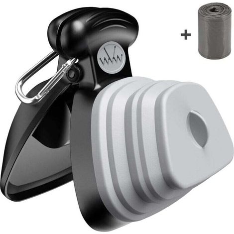 Pet Pooper Scooper, Portable Poop Scoop pour Chien Chat avec Distributeur de Sac, Portable Outil De Nettoyage de Pelles pour Animaux pour Maison ou Extérieur (1 Sac de Déchets en Rouleau Inclus)