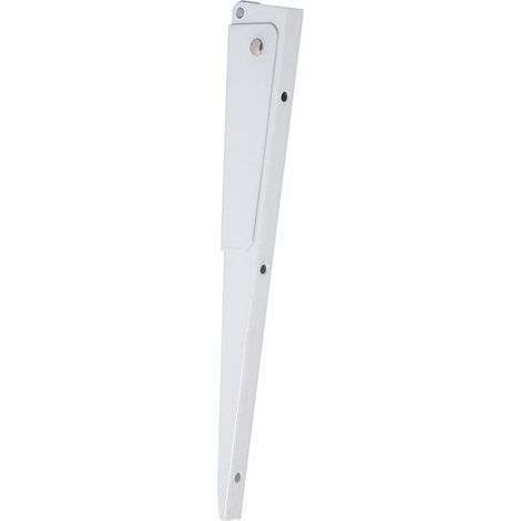 CIME Equerre Escamotable acier epoxy blanc, H.13 x P.30 cm (1/2)