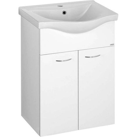 Aqualine Keramia Fresh - Mueble de lavabo 51x74x34 cm, blanco 50057 (1/4)