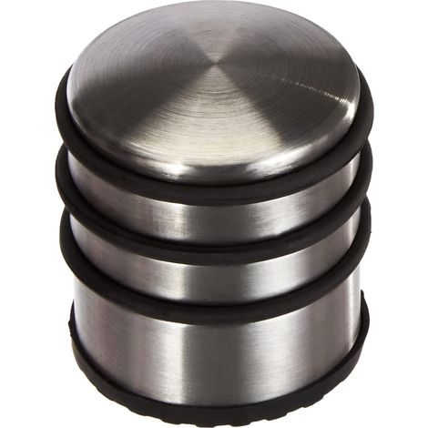 1 butée de porte, acier inoxydable, 3 anneaux en silicone, base antidérapante, pour intérieur (1/4)