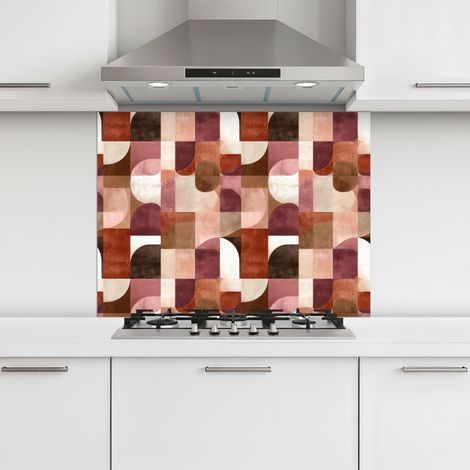CRÉDENCE CUISINE Géométrie - Moderne - Rétro 80x60 cm