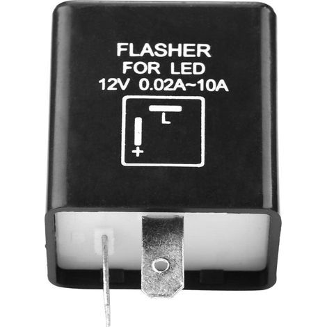 Relé intermitente LED de 12 V, 2 pines, 0,02 A-10 A, decodificador de relé intermitente electrónico para coche LED. (1/5)