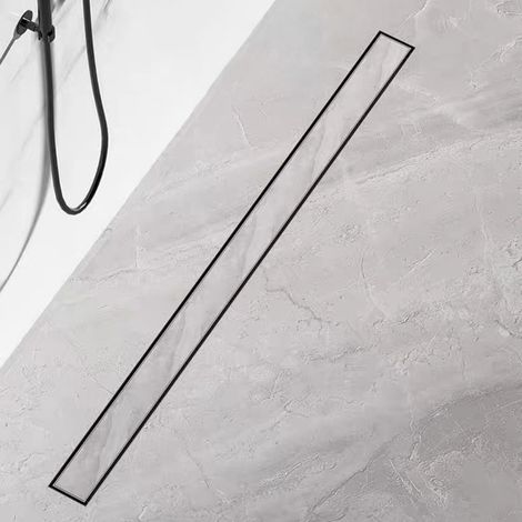 Finmrys – Caniveau de douche 80cm à carreler – Acier inoxydable 304 – Couvercle réversible – Débit jusqu'à 30L/min – Siphon anti-odeurs (1/5)