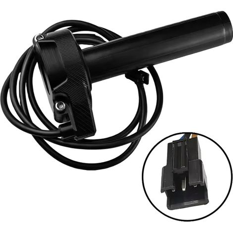 Puño del acelerador, control electrónico, diseño ligero, negro. (1/2)