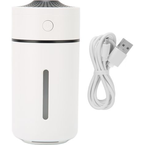 Humidificateur USB pour Voiture - Mini Appareil Silencieux avec 2 Modes de Brume pour Bureau ou Chambre - Blanc (1/5)