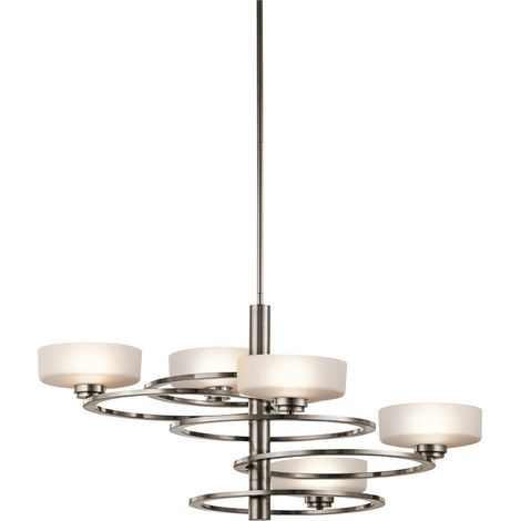 Elstead Aleeka - Lampadario Multi Braccio 4 Luci Finitura Peltro Classico, G9 (1/5)