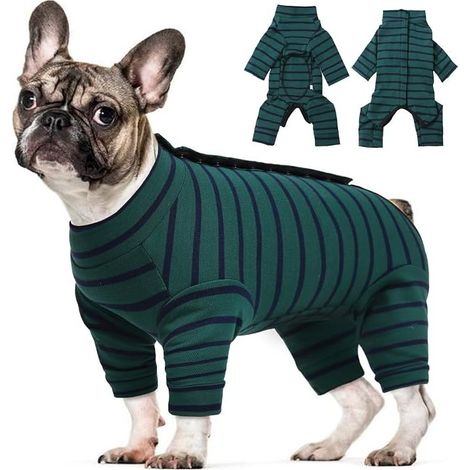 Dog Recovery Suit Puppy Long Sleeve After Surgery Protection Against Skin Disease Wounds Pet Pajamas Alternative for Cats and