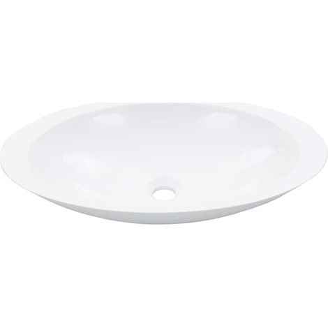 Lavabo 59,3x35,1x10,7 cm Fonte minérale/marbre Blanc