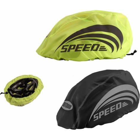 Lot de 2 housses de casque de vélo avec bande réfléchissante haute visibilité, pour adultes et enfants.-AquaForge (1/5)