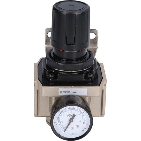 Pneumatischer Druckregler mit Filter und Manometer, inklusive Halterung, AR5000-10, 1-Zoll-Anschluss, Messing, für industrielle Anwendungen (1/5)