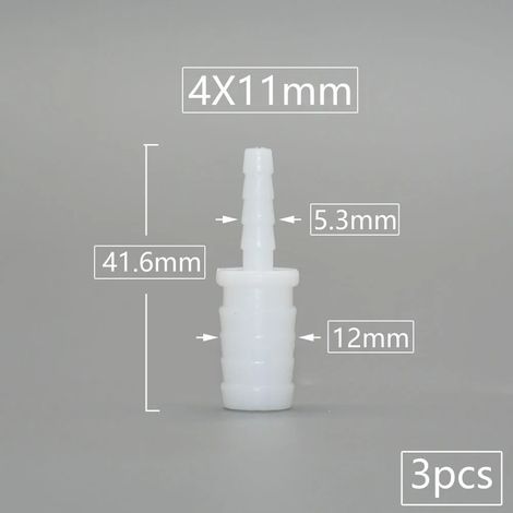 Raccords à barbes réducteurs directs en PEHD de qualité alimentaire pour aquarium, adaptateur pour pompe à air et tuyau d'irrigation. (1/5)