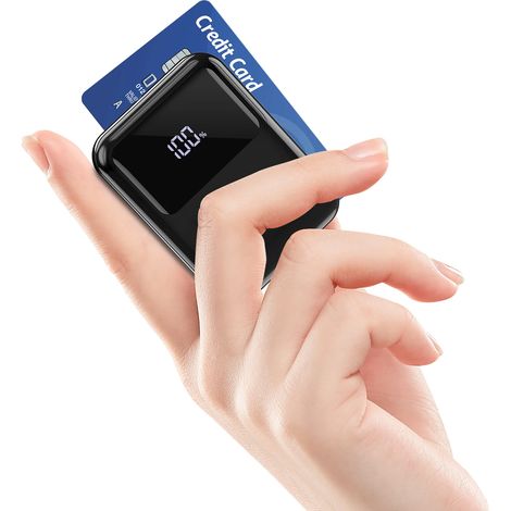Powerbank 10000mAh Schwarz mit 21700 Premium-Zelle & 3A Type-C Kabel (1/5)