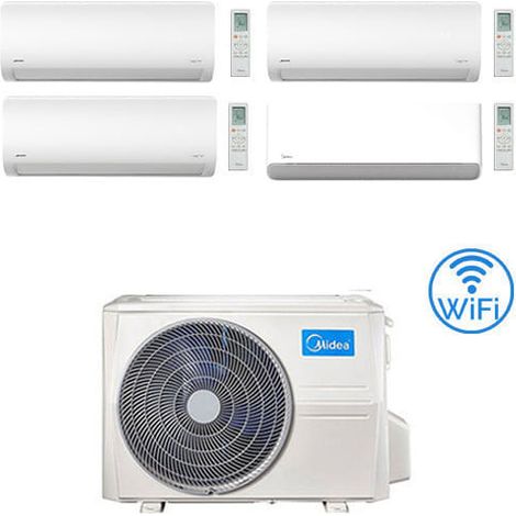 Climatizzatore Condizionatore Midea Xtreme WiFi + Breezeless E R32 Quadri Split 9000 + 9000 + 9000 + 12000 BTU con U.E. M4O-36FN8-Q INVERTER Classe A++/A+ (1/4)