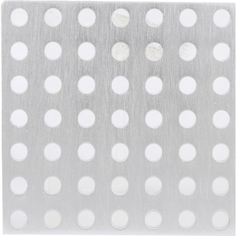 Plaque alvéolée en aluminium 7x7 trous, rapport résistance/poids optimal, grille rigide légère pour usage technique, format 3116‑0056‑0056 (1/5)