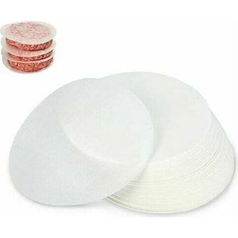 Papier sulfurisé pour usage culinaire, papier à hamburger antiadhésif, papier ciré de qualité alimentaire pour barbecue, qualité restaurant, papier ciré rond, absorbant l'huile (1/5)