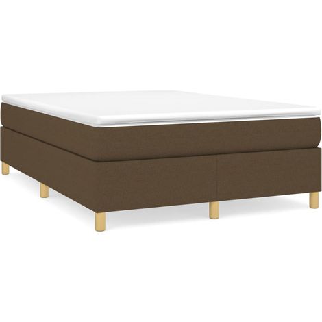 Maison Exclusive - Giroletto a Molle con Materasso Marrone Scuro 140x190cm Tessuto (1/5)