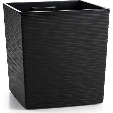 Vaso da fiori Flore Riflo nero h30x30 cm (1/5)