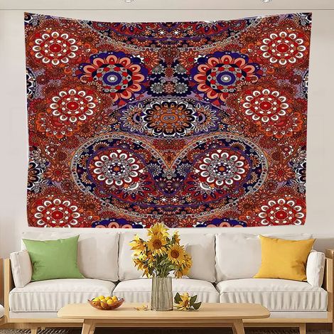 Tapisserie universitaire au design attrayant, idéale comme fond de chambre ou pour la décoration intérieure. 180x150cm (1/5)