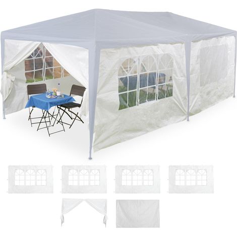 Parois latérales pour tonnelle, Lot de 6, 2x3 m, étanche, fenêtres (1/5)