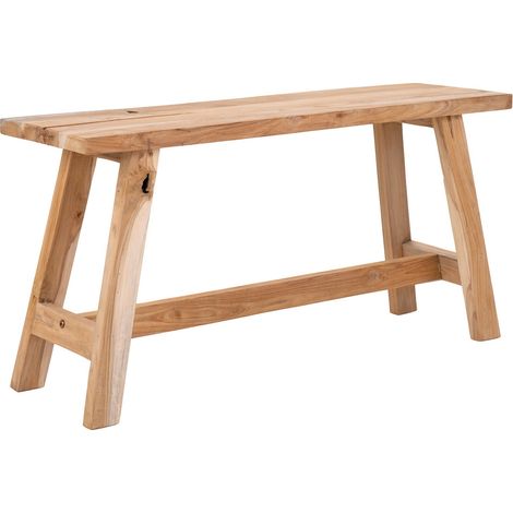 Panchina Barcelona in legno di teak naturale, 90 cm