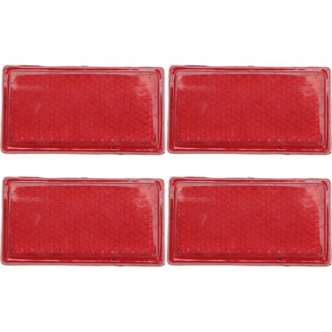 Réflecteur de sécurité, Coller sur la Fausse lumière réfléchissante Rouge Haute visibilité de Voiture 4 pièces/Ensemble pour camions remorques RVs Marines (1/5)