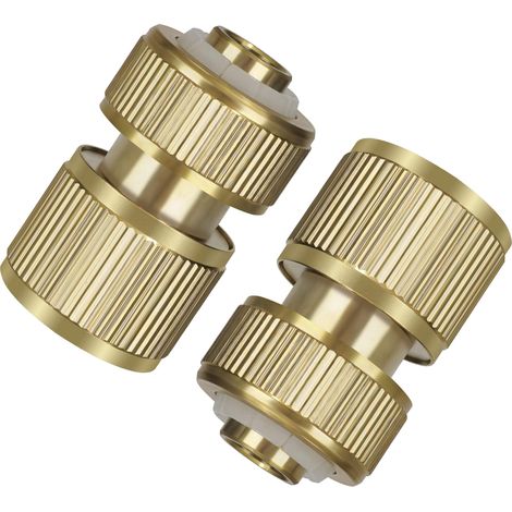 Brass Garden Hose Quick Connector, 1/2 Inch Expandable Garden Tap Connector, Garden Tap Adapter for Washing Machine and Gardening (1/5)