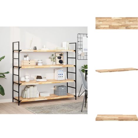 Étagère flottante 140x40x4 cm bois d'acacia massif non traité - Etagere Murale - Étagère Bois - Étagère Décorative - Rangement Mural - Bibliothèque Murale (1/5)
