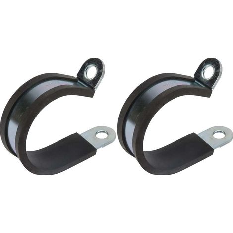 Cyclingcolors – Lot de 2 colliers de serrage métallique 50mm – Insert caoutchouc pour fixation tube – Résistant à la corrosion – Pour câbles et tuyaux