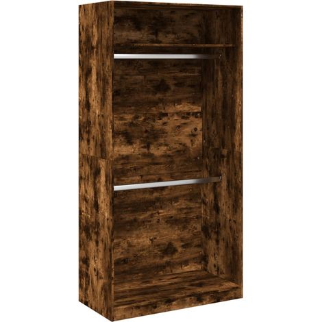 Maison Exclusive - Armadio Rovere Fumo 100x50x200 cm in Legno Multistrato