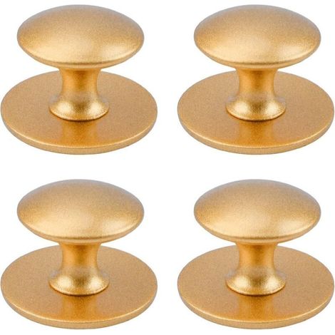 (doré mat) Lot de 4 boutons de placard adhésifs en acier inoxydable pour fenêtres, armoires, tiroirs (1/5)