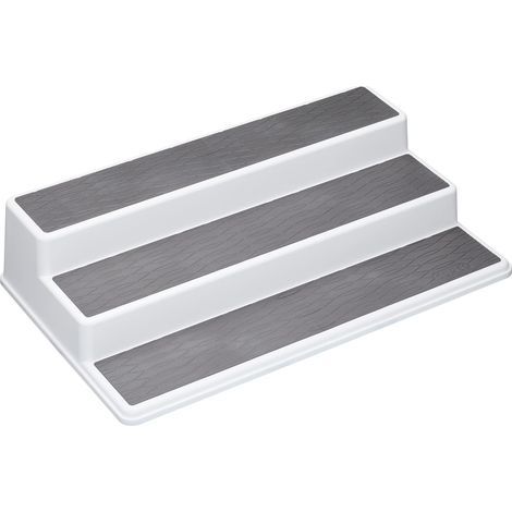 Organisateur D'Étagères et de Placards de Cuisine Antidérapants à 3 Niveaux, 38 X 22,5 X 8,5 cm (15" X 9" X 3,5") (1/4)