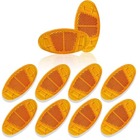 Réflecteurs Pour Rayon Vélo,10 Pcs Catadioptre Velo,Vélo Route Réflecteurs,Sûr Feux D'avertissement Roue Lumières,Vélo Accessoires Décoration Adaptés À Tout Type De Vélo Pour Nuit Cyclisme Sécurité (1/5)