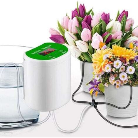 [NON UTILIZZATO] Kit di irrigazione a goccia automatico, sistema di irrigazione automatico per piante da interno, kit di irrigazione fai-da-te con ricarica USB, sistema di irrigazione automatico, sist