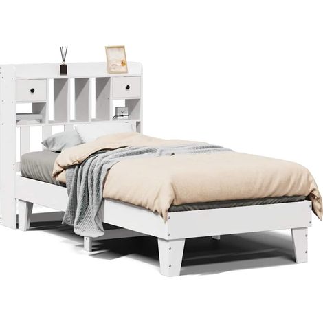 Maison Exclusive - Letto senza Materasso Bianco 75x190 in Legno Massello di Pino