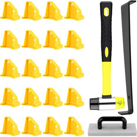 Laminate Laying Kit, Laminate Floor Tool Kit, Rubber Mallet, Pull Iron, Strike Block with Handle, Floor Mats (1/5)