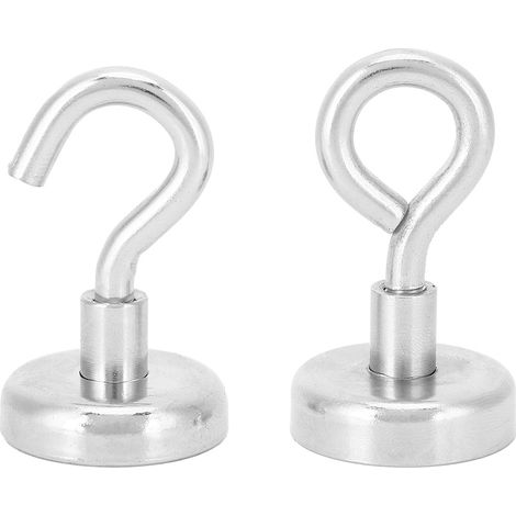 Lot de 2 Crochets Aimants Pêche Accessoire Quincaillerie Revêtement 3 Couches N35 Cuisine Bureau (1/5)
