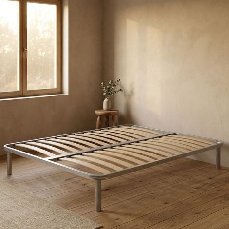Dmora - Somier doble Dgrasso, Somier ortopédico de láminas, 100% Made in Italy, 160x190h31 cm (1/3)
