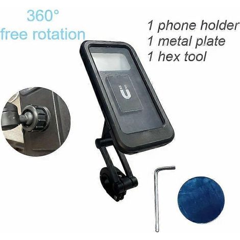 Support magnétique pour téléphone de moto, support étanche à rotation à 360° pour la navigation sur vélos électriques, scooters et VTT, accessoires de plein air (1/5)