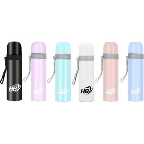 Trade Shop - Termos De Cuero 500 Ml De Acero Para Bebidas Calientes Viaje De Campamento - (1/5)
