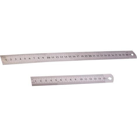 Règle en acier inoxydable, double échelle 15/30 cm, pour dessin (1/5)