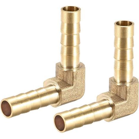 Karte 2 Stück 6 mm Schlauchanschluss aus Messing mit Widerhaken, 90-Grad-Winkel-Rohrkupplung (1/3)