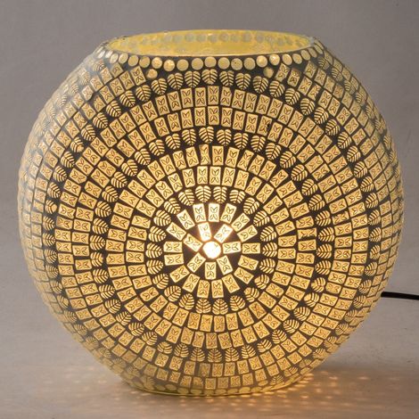 Signes Grimalt Lámpara De Sobremesa Muebles  Lampara Mosaico Sobremesa Lamparas Multicolor 25x25x13cm 32376