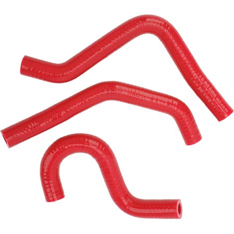 Tuyau de radiateur moto 3 pièces, silicone renforcé haute température, résistant à la chaleur, flexible, pour CR80R CR85R, rouge, refroidissement liquide de refroidissement (1/5)
