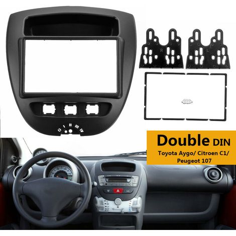2 Din Car Stereo Radio Fascia Panel Plate Frame CD Panel Dashboard Audio Frame For Toyota Aygo For Citroen C1 For Peugeot 107 (1/3)